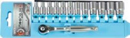 13-pc 1/4" Stainless Steel Socket & Ratchet Handle Set (Inox (Stainless Steel) Tools), item 1312SSO7A61R