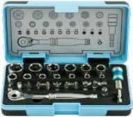 27-pc Bits Ratchet & Socket Set (Inox (Stainless Steel) Tools), item 27FCOSSB7A64A