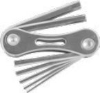 7-pc Folding Hex Key Wrench Set (Inox (Stainless Steel) Tools), item 07AAFHK7A61ED