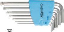7-pc Long Ball Point Hex Key Wrench Set (Inox (Stainless Steel) Tools), item 07ALOBK7A63B