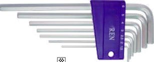 7-pc Long Hex Key Wrench Set (Hex Key Wrenches), item 07ALOHK1AA3B
