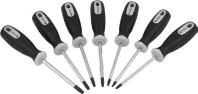 7-pc Tamper Star Screwdriver Set (Screwdrivers), item 07NSbTK1AL7B