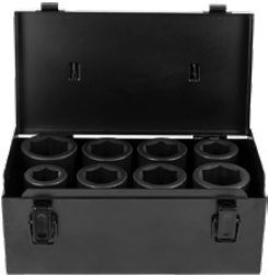 8-pc 1" Drive 6-POINT Deep Impact Socket Set (Sockets & Drive Accessories), item 08zCS9OT3AL6C