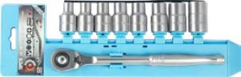 9-pc 1/2" Stainless Steel Socket & Ratchet Handle Set (Inox (Stainless Steel) Tools), item 09iB4SSO7A61R