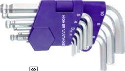 9-pc Ball Point Hex Key Wrench Set (Hex Key Wrenches), item 09ASOBK1AA3H