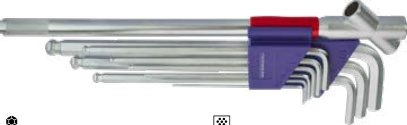 9-pc Extra Long Ball Point Hex Key Wrench Set With 3-WAY Bar (Hex Key Wrenches), item 10CEOBK1A53F