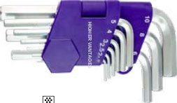 9-pc Hex Key Wrench Set (Hex Key Wrenches), item 09ASOHK1AA3H