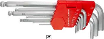 9-pc Long Ball Point Hex Key Wrench Set (Hex Key Wrenches), item 09ILOBK1AA3H