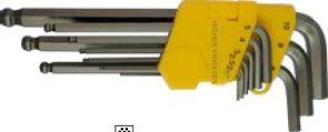9-pc Long Ball Point Hex Key Wrench Set (Hex Key Wrenches), item 09ALOBK1Ak3H