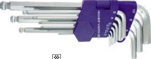 9-pc Long Ball Point Hex Key Wrench Set (Hex Key Wrenches), item 09ALOBK8AA3H