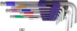 9-pc Long Ball Point Hex Key Wrench Set (Hex Key Wrenches), item 09ALOBK1AW3H